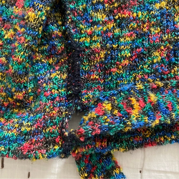 CACHE Multi-Colored Boucle Wrap-Around Sweater Cardigan Size XS - Picture 8 of 15